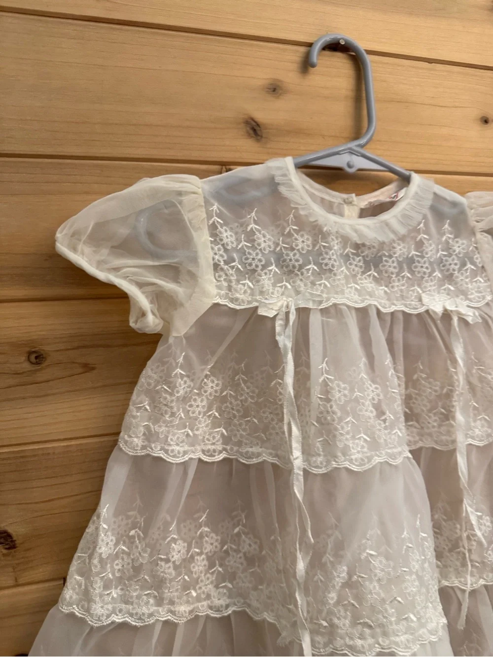 Vintage Carol Joy Baby Girl Dress Bundle White Lace Christening Baptism Coquette